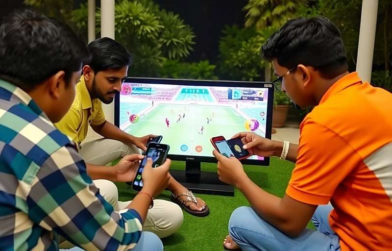 Top Striker2024 Community Gaming Group of Indian friends playing Top Striker2024 together on their mobile phones