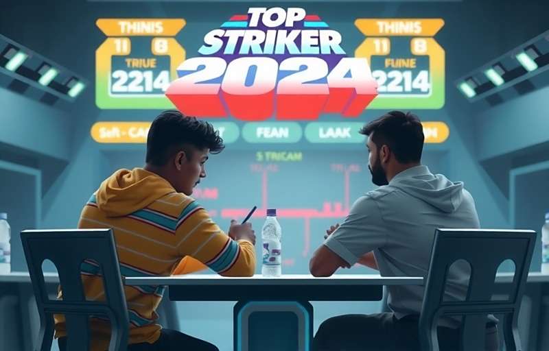 Top Striker2024 Local Multiplayer Indian friends competing in a Top Striker2024 local tournament