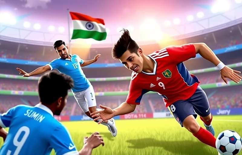 Top Striker2024 Official Cover Top Striker2024 game cover featuring Indian football players in action