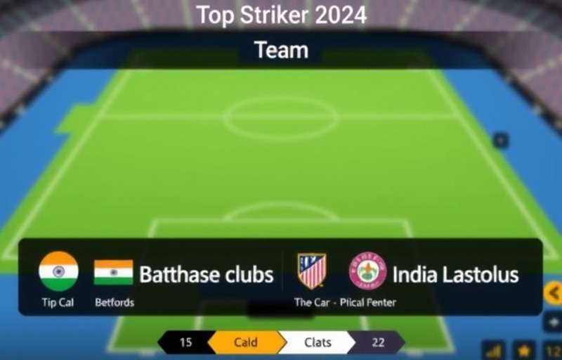 Top Striker2024 Team Selection Top Striker2024 team selection screen showing various Indian football clubs